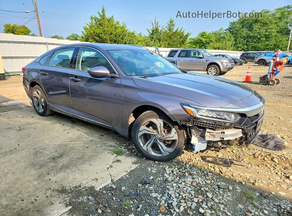 1HGCV1F47KA013373 2019 HONDA ACCORD Gray Передня права чверть