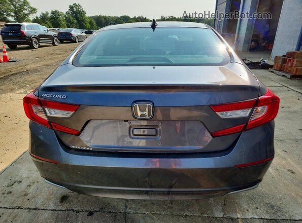 1HGCV1F47KA013373 2019 HONDA ACCORD Gray Вид ззаду