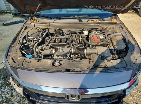 1HGCV1F47KA013373 2019 HONDA ACCORD Gray Вид задньої частини салону