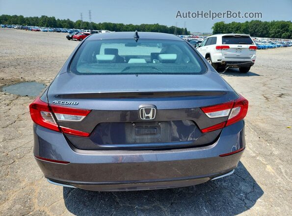1HGCV1F47KA080040 2019 HONDA ACCORD Gray Rear view