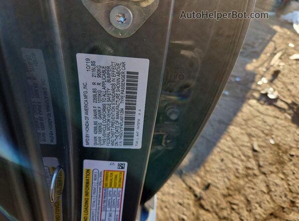 1HGCV1F47LA011284 2020 HONDA ACCORD Gray Вид підкапотного простору