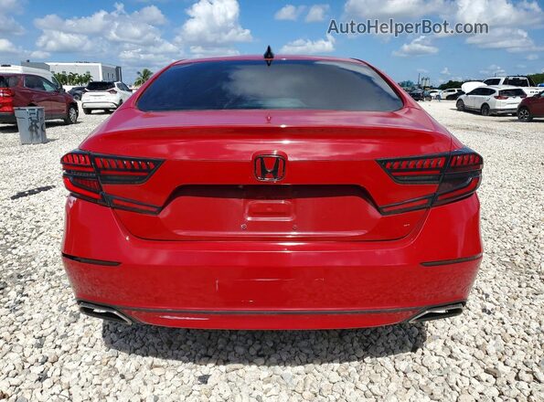 1HGCV1F47NA045731 2022 HONDA ACCORD Red Вид ззаду