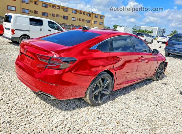 1HGCV1F47NA045731 2022 HONDA ACCORD Red Задня права чверть
