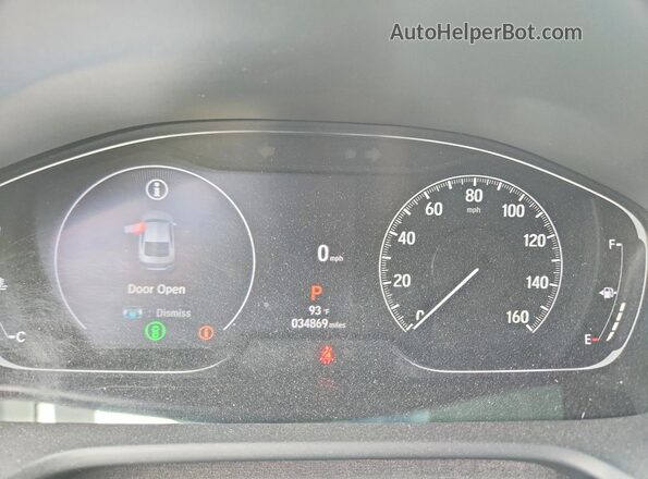 1HGCV1F47NA074288 2022 HONDA ACCORD Turquoise ხელსაწყოთა პანელის ხედი