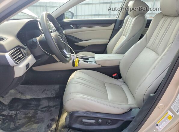 1HGCV1F48JA071068 2018 HONDA ACCORD Beige Вид салону спереду