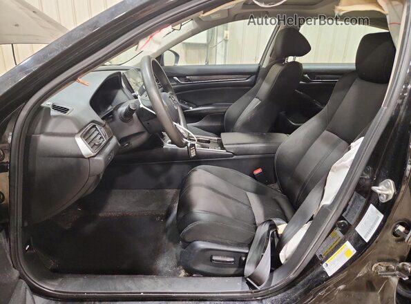 1HGCV1F48KA062582 2019 HONDA ACCORD Black წინა სალონის ხედი