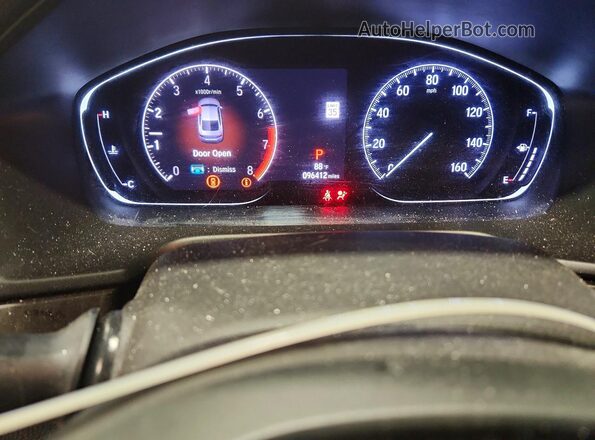 1HGCV1F48KA062582 2019 HONDA ACCORD Black ხელსაწყოთა პანელის ხედი