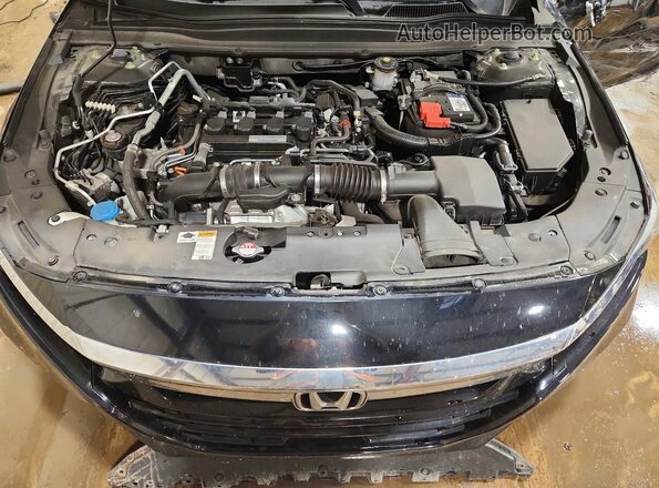 1HGCV1F48KA062582 2019 HONDA ACCORD Black უკანა სალონის ხედი