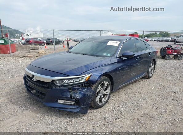 1HGCV1F48LA019409 2020 HONDA ACCORD Dark Blue წინა მარცხენა ხედი სამი მეოთხედიდან