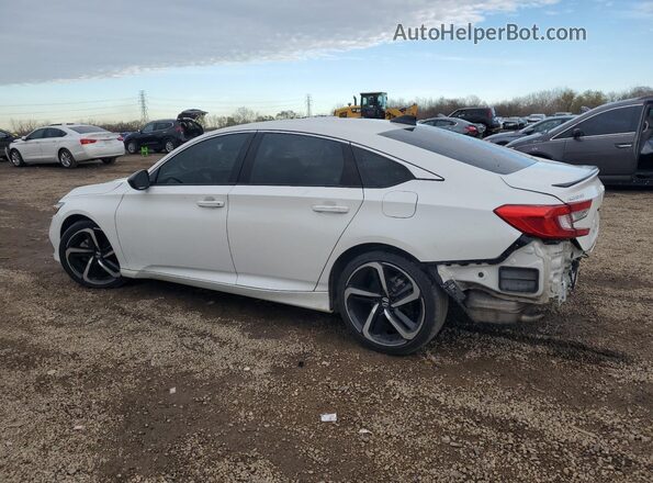 1HGCV1F48MA036258 2021 HONDA ACCORD White Հետևի ձախ