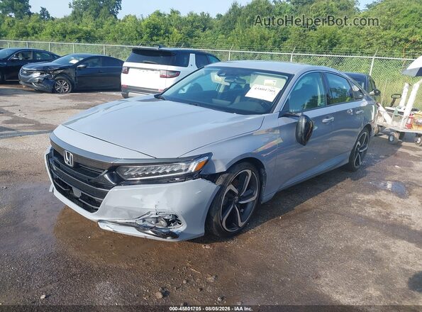 1HGCV1F48MA120709 2021 HONDA ACCORD Gray Przód lewy