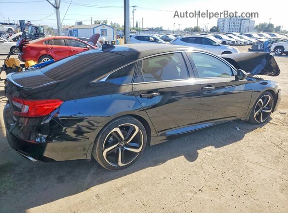 1HGCV1F48NA003973 2022 HONDA ACCORD Black Tył prawy