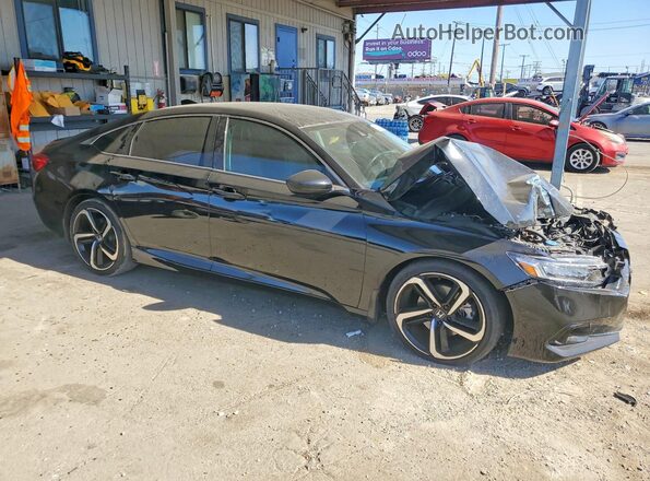 1HGCV1F48NA003973 2022 HONDA ACCORD Black Przód prawy