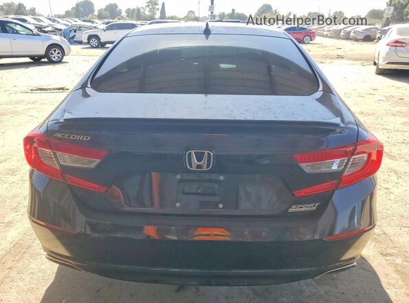 1HGCV1F48NA003973 2022 HONDA ACCORD Black Widok z tyłu