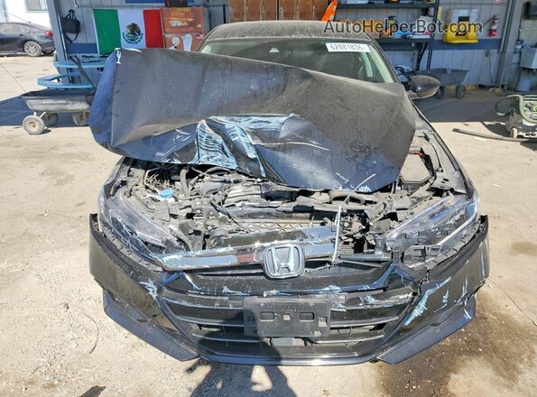 1HGCV1F48NA003973 2022 HONDA ACCORD Black Widok z przodu