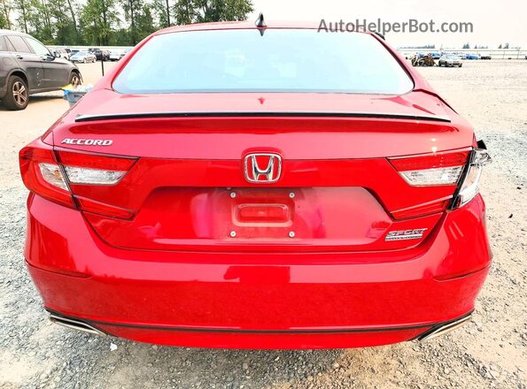 1HGCV1F48NA004248 2022 HONDA ACCORD Red უკანა ხედი