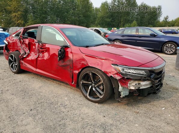 1HGCV1F48NA004248 2022 HONDA ACCORD Red წინა მარჯვენა