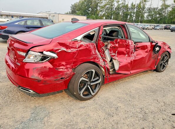 1HGCV1F48NA004248 2022 HONDA ACCORD Red უკანა მარჯვენა