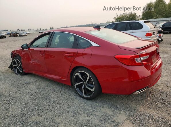 1HGCV1F48NA004248 2022 HONDA ACCORD Red უკანა მარცხენა