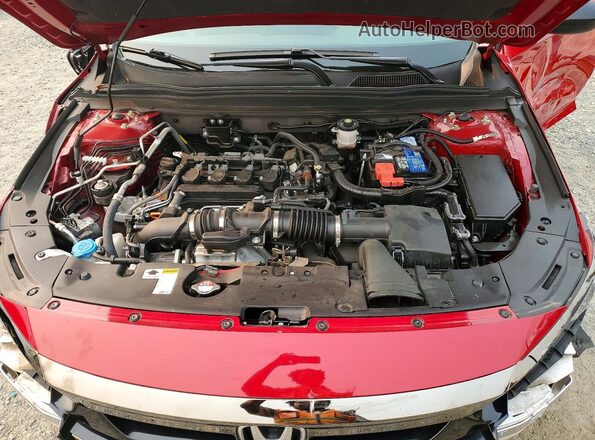 1HGCV1F48NA004248 2022 HONDA ACCORD Red უკანა სალონის ხედი