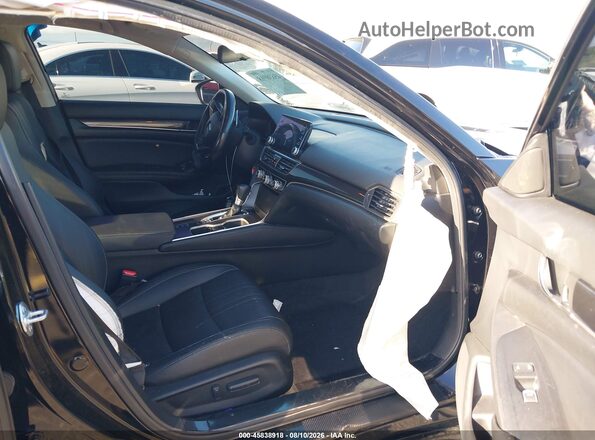 1HGCV1F48NA073554 2022 HONDA ACCORD Black Widok wnętrza z przodu