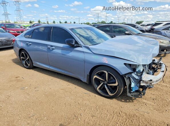 1HGCV1F48NA107766 2022 HONDA ACCORD Gray Przód prawy
