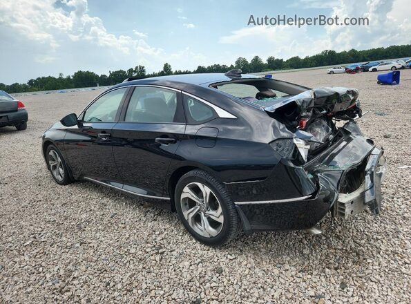 1HGCV1F49JA077669 2018 HONDA ACCORD Black Trasero izquierdo