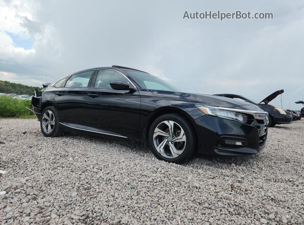 1HGCV1F49JA077669 2018 HONDA ACCORD Black Delantero derecho