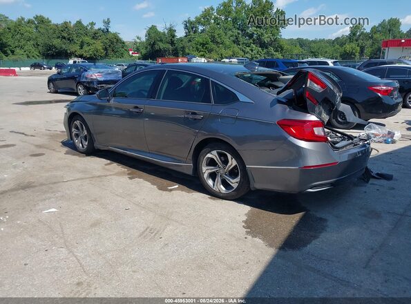 1HGCV1F49KA060324 2019 HONDA ACCORD Gray Trasero izquierdo