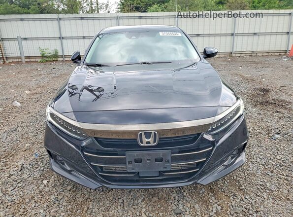 1HGCV1F49MA068667 2021 HONDA ACCORD Black Դիմացի տեսք