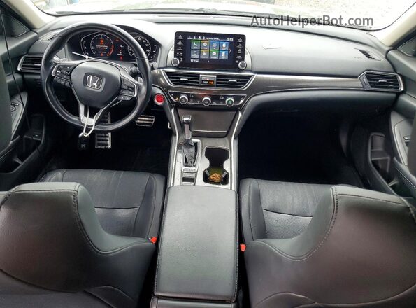 1HGCV1F49MA068667 2021 HONDA ACCORD Black Առջևի վահանակի տեսք