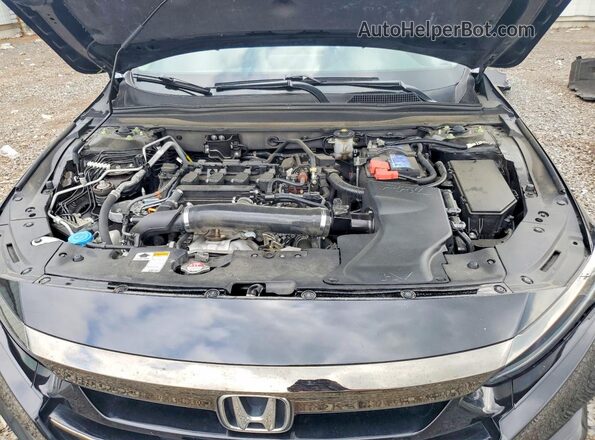 1HGCV1F49MA068667 2021 HONDA ACCORD Black Սալոնի հետևի տեսք