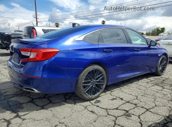 1HGCV1F49MA086070 2021 HONDA ACCORD Blue Trasero derecho