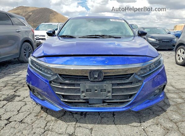 1HGCV1F49MA086070 2021 HONDA ACCORD Blue Vista frontal