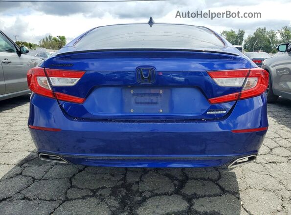 1HGCV1F49MA086070 2021 HONDA ACCORD Blue Vista trasera