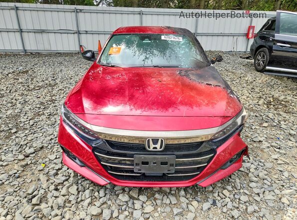 1HGCV1F49NA038568 2022 HONDA ACCORD Red წინა ხედი