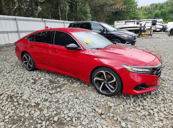 1HGCV1F49NA038568 2022 HONDA ACCORD Red წინა მარჯვენა