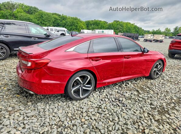 1HGCV1F49NA038568 2022 HONDA ACCORD Red უკანა მარჯვენა