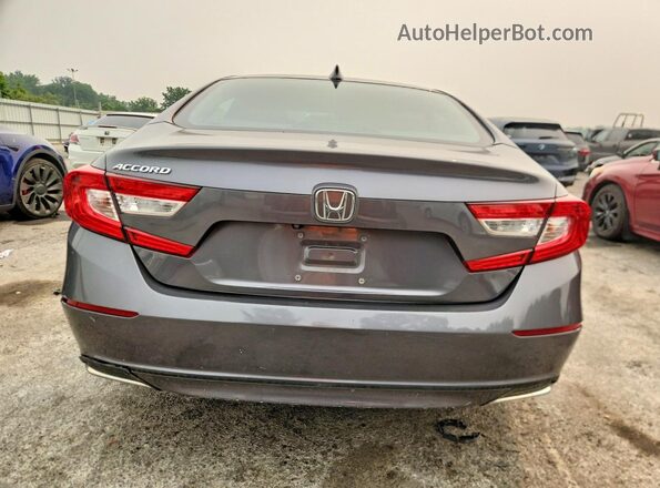 1HGCV1F4XJA054031 2018 HONDA ACCORD Gray უკანა ხედი