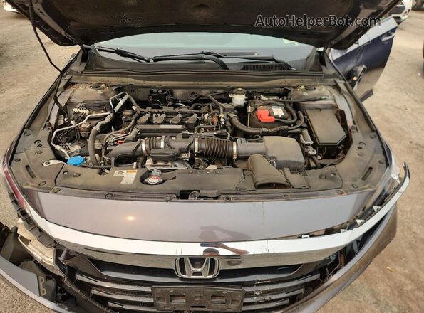 1HGCV1F4XJA054031 2018 HONDA ACCORD Gray უკანა სალონის ხედი