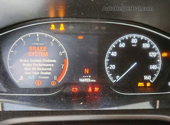 1HGCV1F4XJA092844 2018 HONDA ACCORD Gray Սարքավորումների վահանակի տեսք
