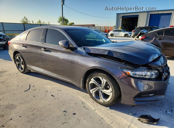 1HGCV1F4XKA060347 2019 HONDA ACCORD Серый Передняя правая четверть
