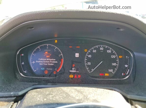 1HGCV1F4XKA125195 2019 HONDA ACCORD Beige ხელსაწყოთა პანელის ხედი