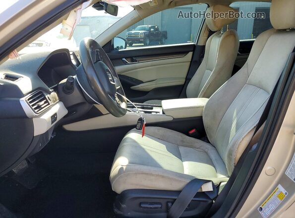 1HGCV1F4XKA125195 2019 HONDA ACCORD Beige წინა სალონის ხედი