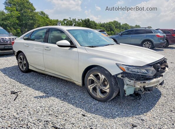 1HGCV1F4XKA176339 2019 HONDA ACCORD Белый Передняя правая четверть
