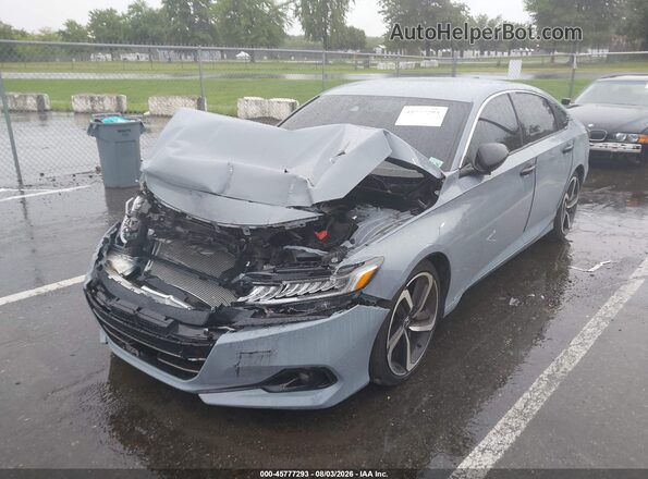 1HGCV1F4XMA123062 2021 HONDA ACCORD Gray Front left