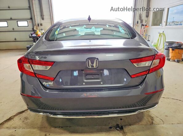 1HGCV1F50JA002450 2018 HONDA ACCORD Gray Հետևի տեսք