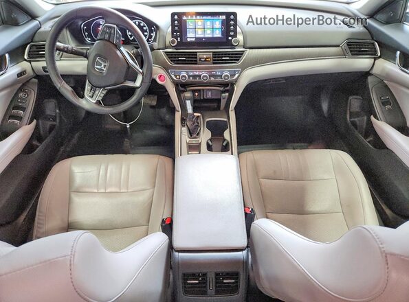 1HGCV1F50JA002450 2018 HONDA ACCORD Gray Առջևի վահանակի տեսք