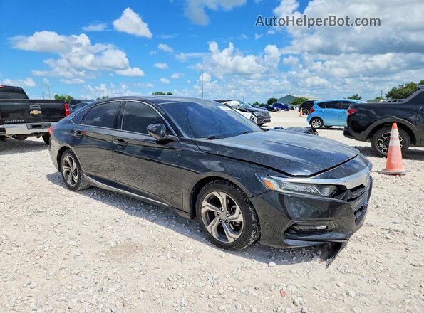 1HGCV1F50JA031849 2018 HONDA ACCORD Black Delantero derecho
