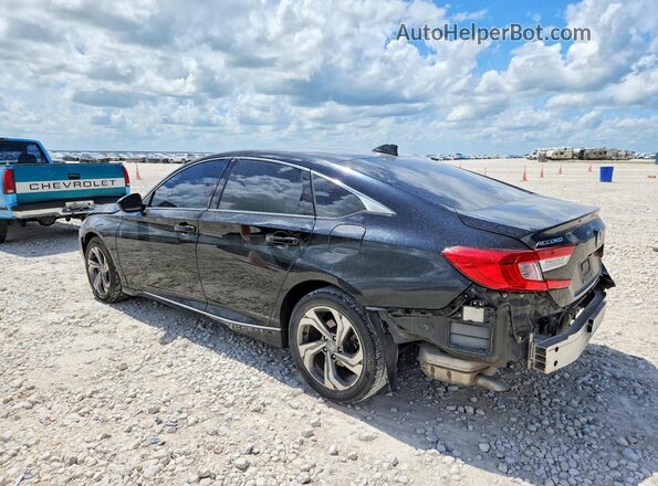 1HGCV1F50JA031849 2018 HONDA ACCORD Black Trasero izquierdo
